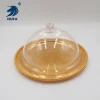 High-end round metal fruit plate, cake and bread plate, dried fruit plate, acrylic food lid, diameter 36CMx16 details Picture